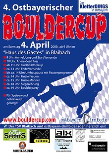 Ostbayerischer Bouldcup 2009 - Poster