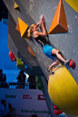 Monika Retschy bei der Europameisterschaft in Innsbruck (c) Deutscher Alpenverein / Vertical-Axis