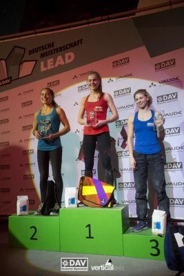 Podium Damen bei der Deutschen Meisterschaft 2017 im Lead (c) DAV/Vertical Axis