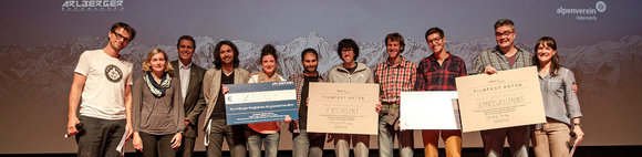 Filmfest St. Anton: Heinz Reich, Sabine Aigner, Martin Ebster, Christian Rass, Milena Holzknecht, Alessandro Bandinelli, Hansjörg Auer, Matthias Auer, Hanno Mackowitz, Marcus Loeber, Lorraine Huber.