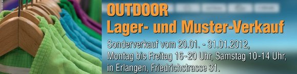 Lager- und Musterverkauf bei AVALANCHE in Erlangen vom 20. bis 31. Januar 2012