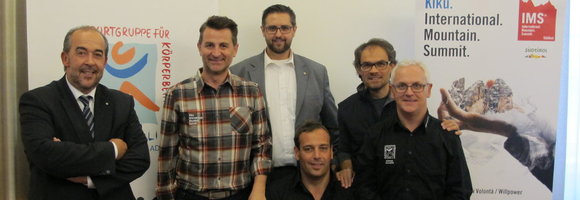 PK Berge für alle: Robert Hillebrand, Alex Ploner, Stefan Hofer, Michel Stampfer, Markus Kompatscher, Markus Gaiser (c) IMS