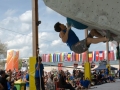 Kilian Fischhuber takes an impressive victory at the Boulder Worldcup of Vienna.