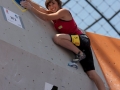 Juliane Wurm- GER- in the semifinals of the Boulder Worldcup Munich 2010. She finished 7. place in the overall ranking.