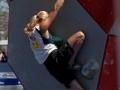 Alex Johnson -USA- in the semifinals of the Boulder Worldcup Munich 2010. She finished 7. place in the overall ranking.