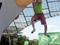 Adam Ondra -CZE- in the semifinals of the Boulder Worldcup 2010 in Munich. He finally went this stage and the overall ranking for the 2010 World Cup.