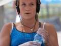 Anna Stohr -AUT- in the isolation zone during the semifinals of the Boulder Worldcup 2010 in Munich. She finished 2. place.