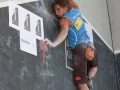 Yulia Abramchuk -RUS- during the finals of the Boulder Worldcup 2010 in Munich.