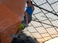 Kilian Fischhuber -AUT- during the finals of the Boulder Worldcup 2010 in Munich. He finished 4. place.