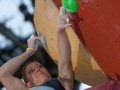 Mina Markovic -SLO- during the finals of the Boulder Worldcup 2010 in Munich.