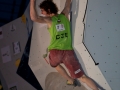 Adam Ondra -CZE- in the last of four boulders during the finals of the Boulderworldcup 2010 in Munich Germany. He won the competition as well as the Worldcup overall ranking 2010.
