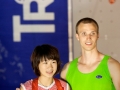 from left to right:
Cuilian He -CHN-
First place Womens Finals Speed

Libor Hroza -CZE-
First place Mens Finals Speed
Rockmaster 2010