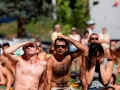 Spectators suffer from the heat at the
Rockmaster 2010
