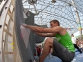 Jonas Baumann during the Mens semi finals of the IFSC Boulder Worldcup held in Munich, Germany.