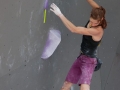 Mina Markovic of Slovenia during the Womens semi finals of the IFSC Boulder Worldcup held in Munich, Germany. She won the womens finals.