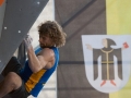 Mykhailo Shalagin of Ukraine during the Mens finals of the IFSC Boulder Worldcup held in Munich, Germany.