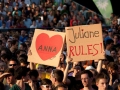 Spectators during the finals of the IFSC Boulder Worldcup held in Munich, Germany.