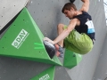 Munich, Germany â August 21: Jan Hojer (GER) is seen during the Mens Qualifications of the 2014 IFSC Climbing World Championships Bouldering. Bouldering is climbing without the need for ropes or harnesses on typically short, challenging routes. The World Championships are held under the rooftop of the famous Munich Olympic Stadium. (Photo Marco Kost / DAV)