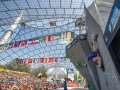 Shauna Coxsey beim Boulderweltcup 2016 in München (c) DAV/Marco Kost