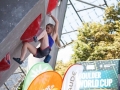 Shauna Coxsey beim Boulderweltcup 2016 in München (c) DAV/Marco Kost