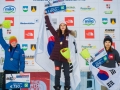Siegerprodest Damen beim Eiskletterweltcup 2017 in Rabenstein (c) Patrick Schwienbacher