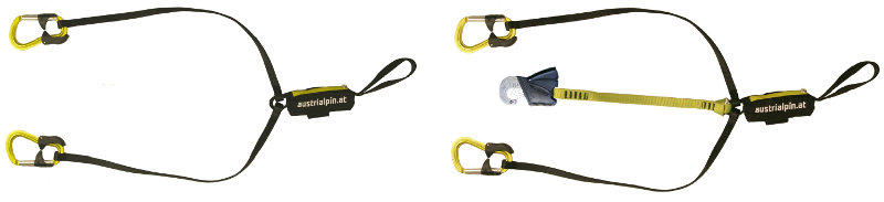 AustriAlpin: Mehr Sicherheit durch doppelt genähte starre Arme am Klettersteigset AustriAlpin: Mehr Sicherheit durch doppelt genähte starre Arme am Klettersteigset