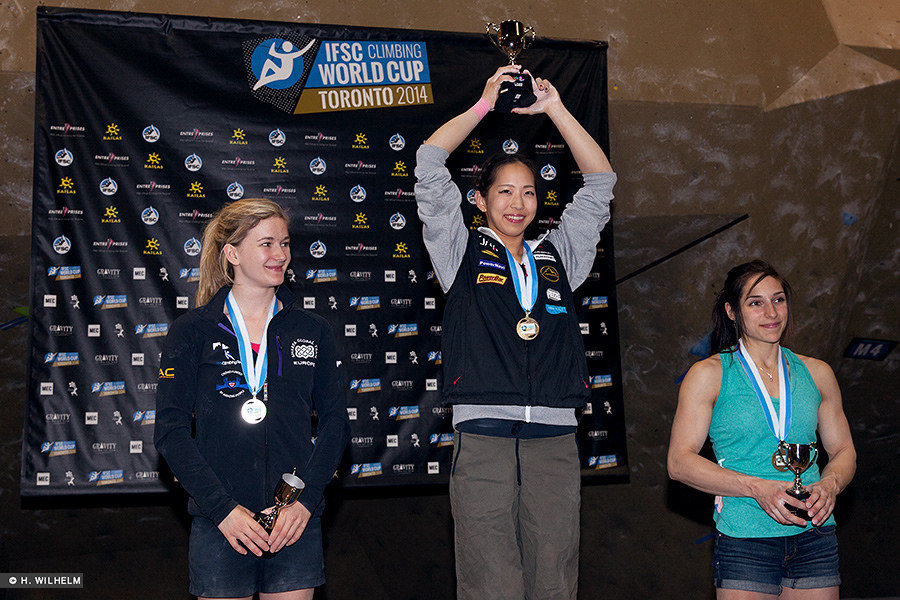 IFSC Climbing World Cup Toronto 2014: Noguchi and Glairon Mondet top podium IFSC Climbing World Cup Toronto 2014: Noguchi and Glairon Mondet top podium