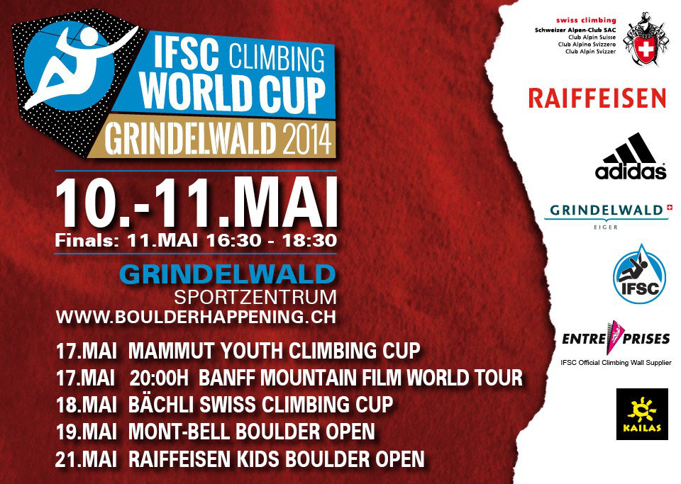 First solo Boulder World Cup 2014 in Grindelwald First solo Boulder World Cup 2014 in Grindelwald