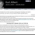 Offizielle Kurt Albert Abschiedsfeier am 9. Oktober 2010