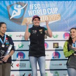 Anna Stöhr beim Boulderweltcup 2015 in Toronto, Kanada (c) Elias Holzknecht