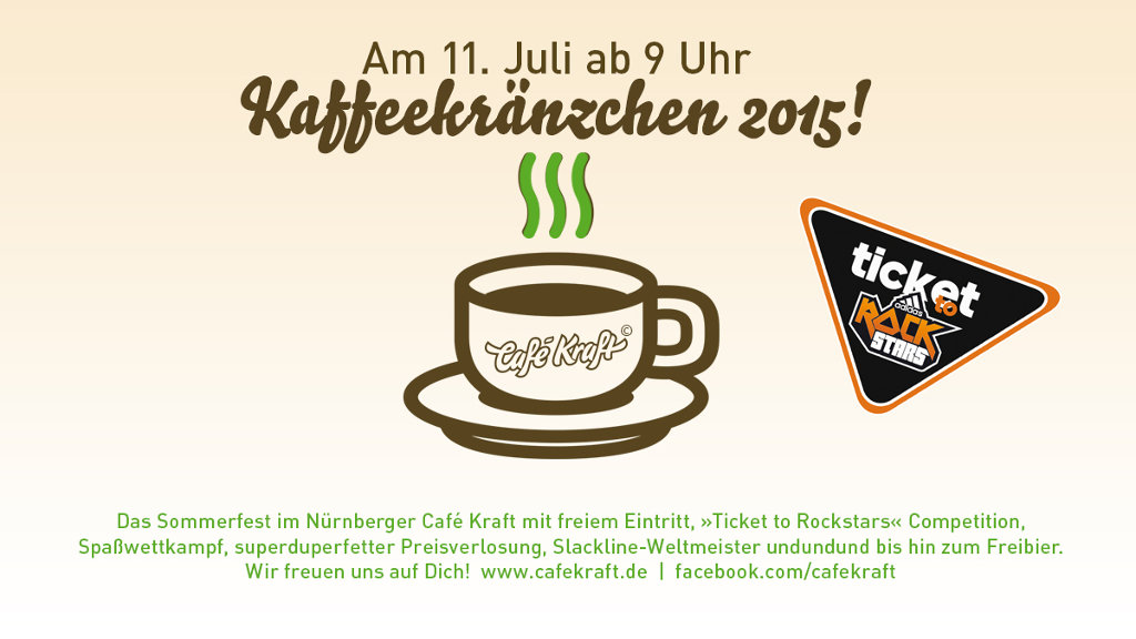 Café Kraft Kaffeekränzchen 2015: Jetzt wird's steil! (c) Café Kraft