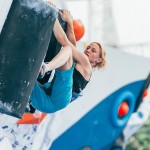 Monika Retschy beim Boulderweltcup 2015 in Chongqing (c) Heiko Wilhelm.