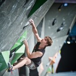 Jan Hojer beim Deutschen Bouldercup 2015 in Friedrichshafen (c) DAV/Vertical Axis