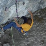 Alex Megos in "Modified" (9a+) in the Frankenjura (c) Tenaya Climbing