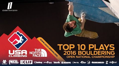 2016 Bouldering US Open National Championship - Top Ten Moments (c) USA Climbing