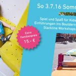 Die Boulderwelt Frankfurt lädt zum Sommer- und Familienfest 2016 (c) Boulderwelt Frankfurt