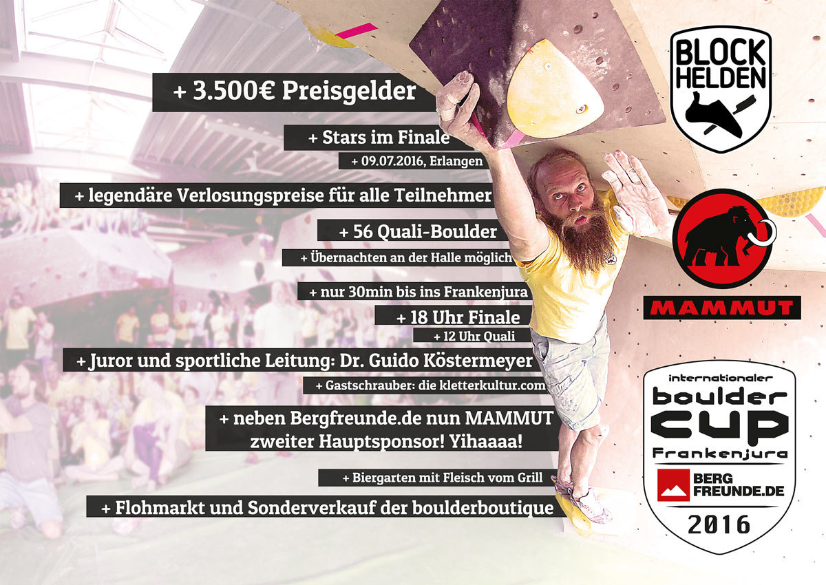 Internationaler bouldercup Frankenjura 2016 bei den BLOCKHELDEN in Erlangen (c) BLOCKHELDEN