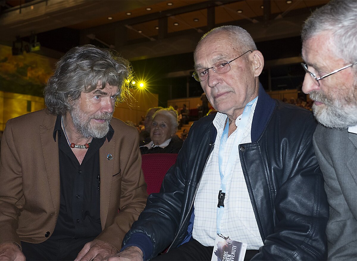 Reinhold Messner, Oswald Oelz und Gert Judmaier beim IMS 2016 (c) Gehard Heidorn
