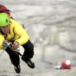 Ines Papert steigt am Statikseil eine Passage des Torre Central im Torres del Paine-Nationalpark, Patagonien/Chile. (c) Thomas Senf