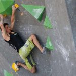 David Firnenburg beim Boulderweltcup 2017 in München (c) Marco Kost