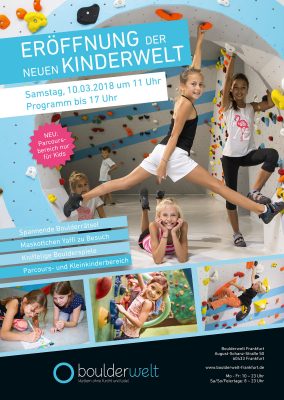 Eröffnung der neuen Kinderwelt in der Boulderwelt Frankfurt am 10. März 2018 (c) Boulderwelt Frankfurt
