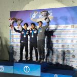 Bronze für Jakob Schubert beim Boulder Weltcup 2019 in Wujiang (CHN) (c) KVÖ, Roman Krajnik, Nikita Tsarev
