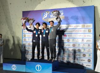 Bronze für Jakob Schubert beim Boulder Weltcup 2019 in Wujiang (CHN) Bronze für Jakob Schubert beim Boulder Weltcup 2019 in Wujiang (CHN) (c) KVÖ, Roman Krajnik, Nikita Tsarev