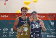 Janja Garnbret (SLO) und Yannick Flohè (GER) siegen beim KO-Boulder des Rock Master 2025 Yannick Flohe und Janja Garnbret (c) Newspower.it