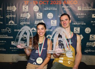 Adam Ondra (CZE) und Brooke Raboutou (USA) gewinnen das Lead-Duell beim Rock Master 2025 Brooke Raboutou und Adam Ondra (c) NewsPower.it
